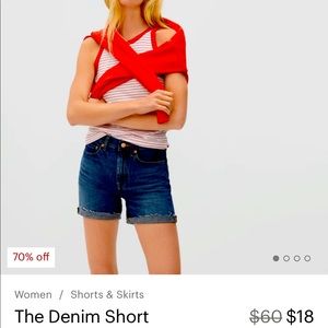NWT Everlane the denim short